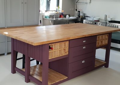 large custom-built kitchen island