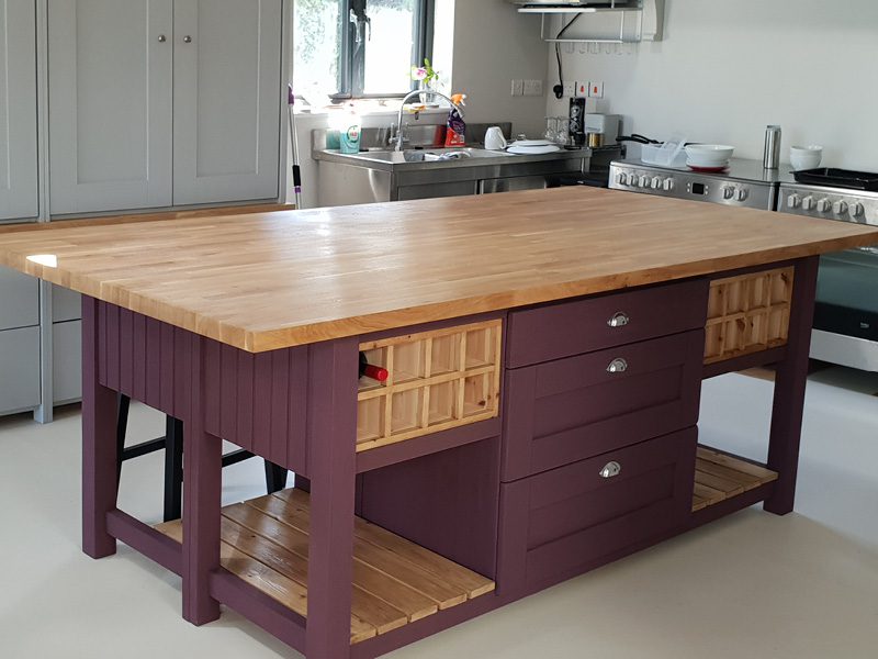 large custom-built kitchen island