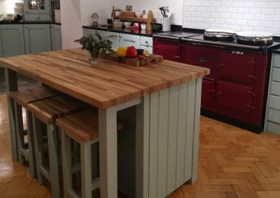 Custom-made kitchen island