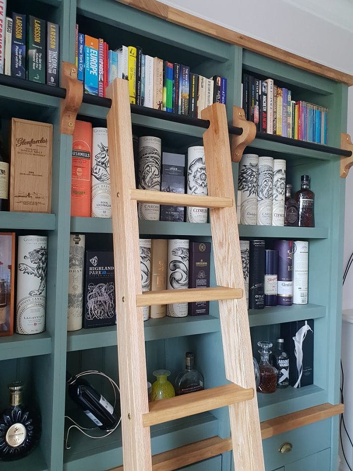 Bespoke bookcase and ladder Bespoke Furniture