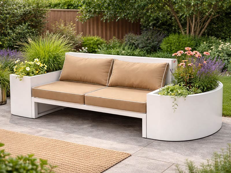 Portland Summertime Range - 2 Seater Planter Bench