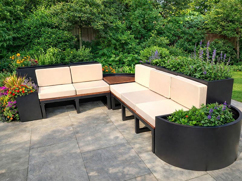 Portland Summertime Range - 5 Seater Planter Bench