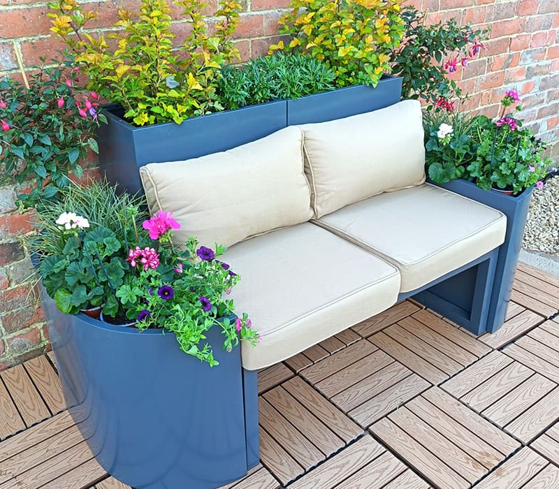 Portland Summertime Range - 5 Seater Planter Bench